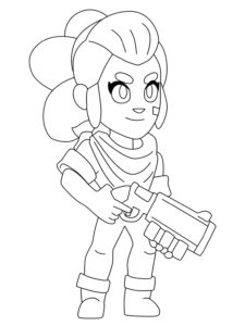 Brawl Stars Shelly dessin à colorier